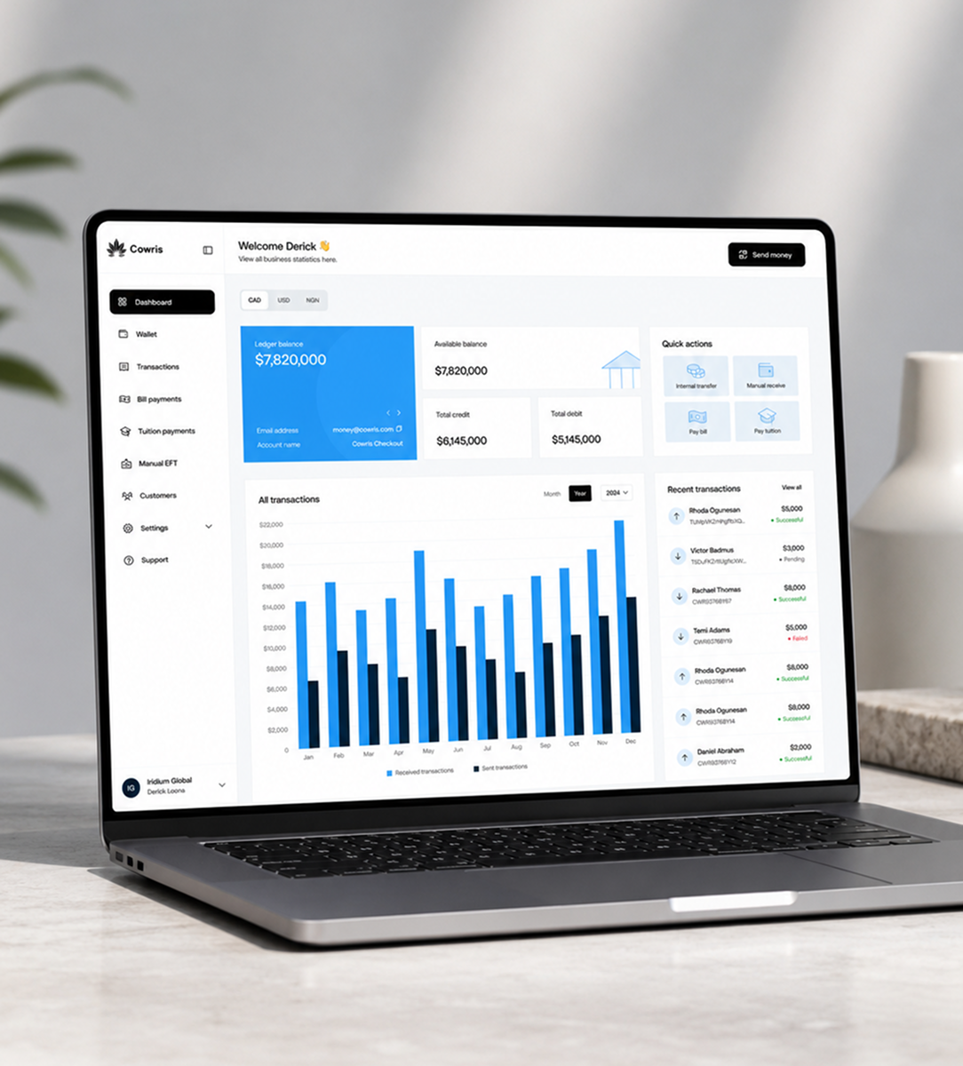 CowrisPay Client Dashboard