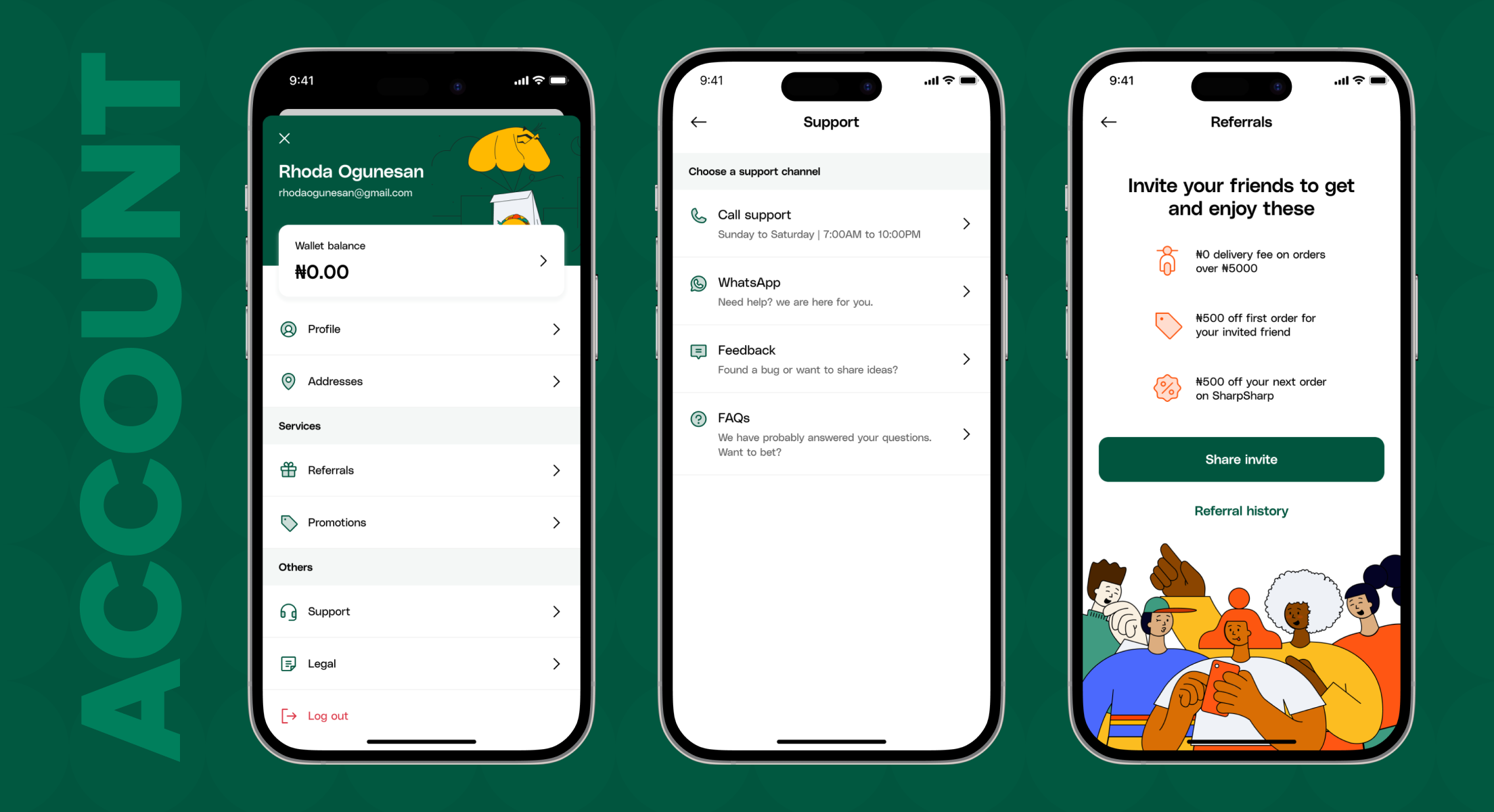SharpSharp Account Flow