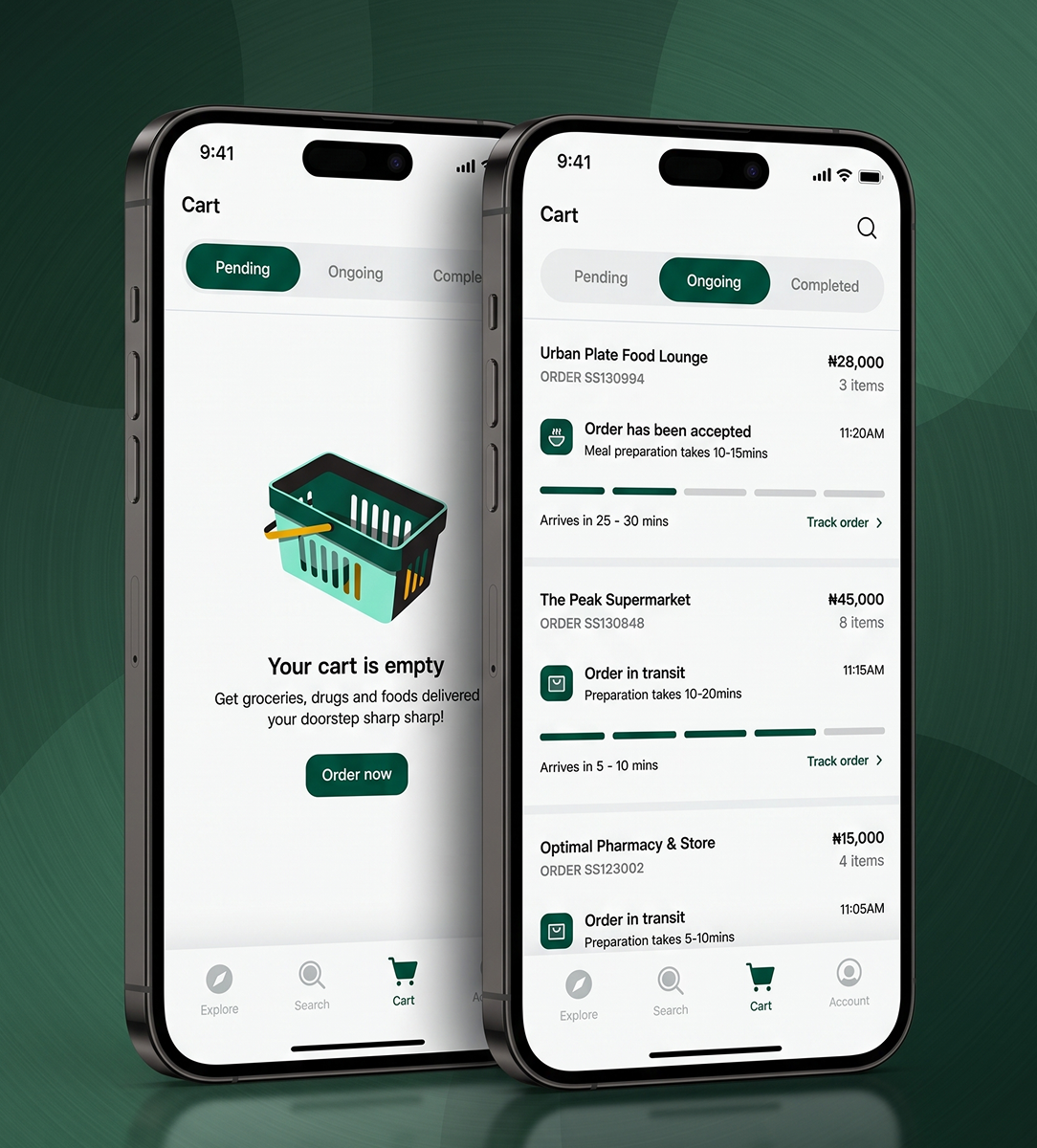 SharpSharp Cart Screens